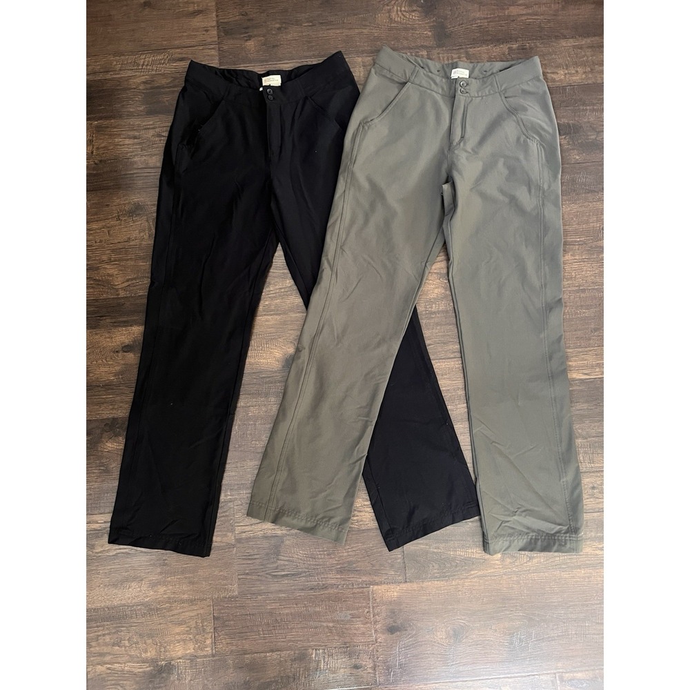 Lot-2 Pair Royal Robbins Pants 4 Hiking Outdoors Chino Nylon Zip Pockets Womens